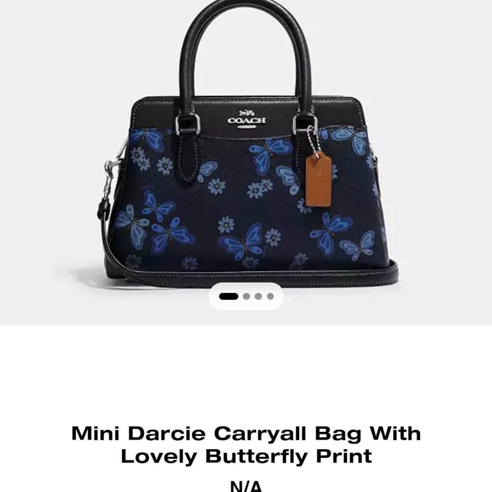 COACH Mini Darcie Carryall Bag - Butterfly Print - Picture 9 of 10